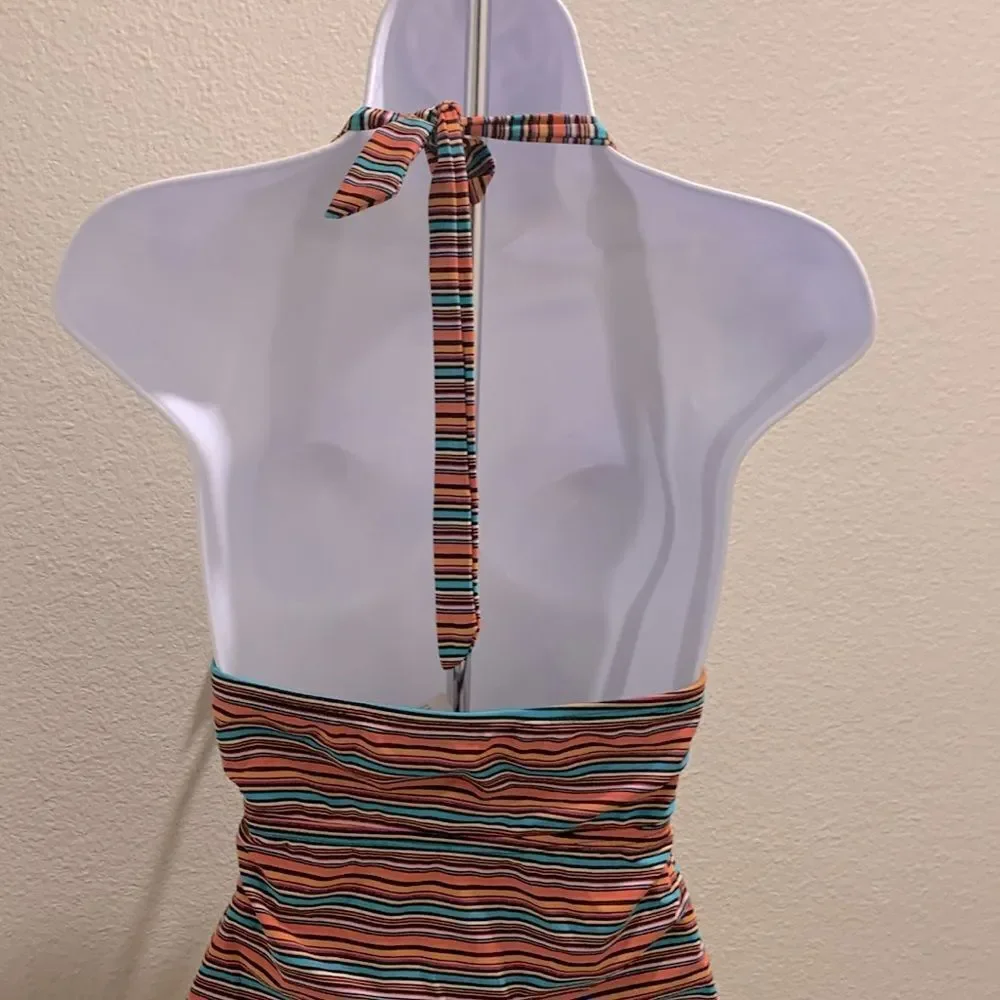 Take 50% OFF- Beach Bump Motherhood Multicolor Halter Top Swimwear, Size-L